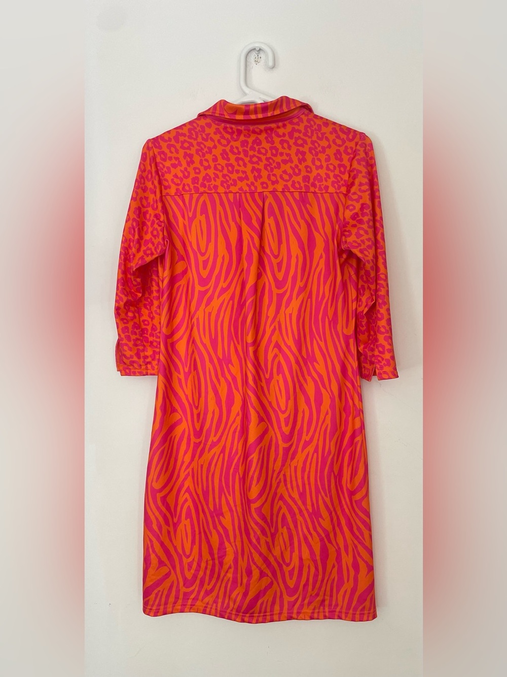 Gretchen Scott Designs Pink & Orange Printed Polo Shift Dress - Picture 3 of 7